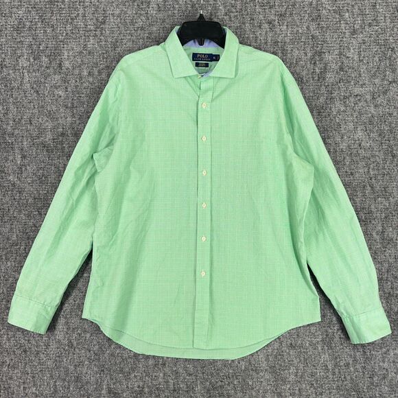 Polo Ralph Lauren Other - Polo Ralph Lauren Shirt Mens XL Green Plaid Non Iron Custom Fit Business Formal